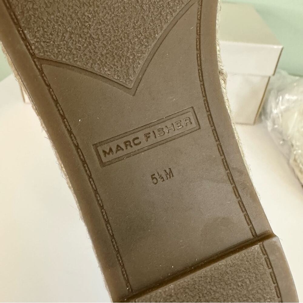 Marc Fisher Women's Slip On Espadrille Leather Beaded Rope Loafers Size 5.5 NIB - Picture 9 of 13